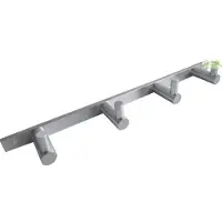 Bemeta Vierfacher Kleiderhaken NEO aus Edelstahl 27 x2,8 x4 cm