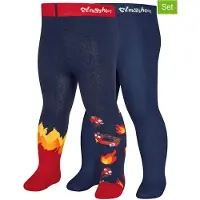 Playshoes Strumpfhose Feuerwehr 2er Set in Marine | Gr.: 62/68