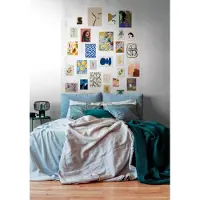 Profhome 398201-GU Fototapete Grafisch Matt Weiß Blau Rot Gelb 1,59 m x 2,8 m 0,53 m x 8,80 m 4,45 m2 Weiß