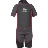 Trespass Milo 3 Mm Junior-kurzarm-shorty Mit Rückenreißverschluss Grau 9-10 Years Junge Grau 9-10 Years
