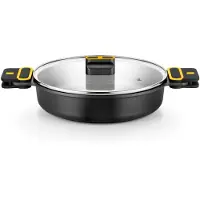 BRA Profesional A510528, Rund, Schwarz, Aluminium, Teflon Classic, Schwarz, Aluminium, Silikon