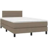 Syfax Boxspringbett mit Matratze Taupe 120x190 cm Stoff