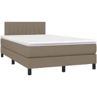 Syfax Boxspringbett mit Matratze Taupe 120x190 cm Stoff