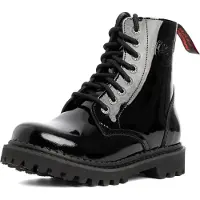 Angry Itch Lederstiefel - 8-Loch Light Schwarz 47