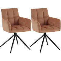 CLP 2er Set Esszimmerstuhl Jonah Stoff Orange