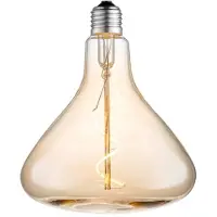 LUCANDE LED-Trichterlampe, E27 4W, amber, Ø 14 cm, 2700K