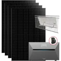Anker 1820W Balkonkraftwerke Solarbank E2700 3 Pro mit smart meter mit Halterung für Balkongeländer