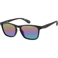 Superdry SDS 5017 Unisex-Sonnenbrille Vollrand Quadratisch Kunststoff-Gestell, schwarz