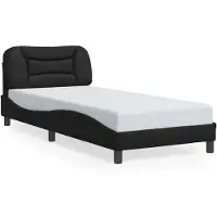 vidaXL Bettgestell ohne Matratze "Hvar" Schwarz 90x190 cm Kunstleder