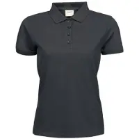 Tee Jays Damen Polo-Shirt, Kurzarm BC3302 (M) (Dunkelgrau)