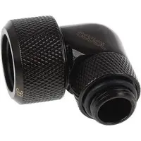Alphacool Eiszapfen 16mm HardTube Anschraubtülle 90Grad drehbar G1/4 - Deep Black