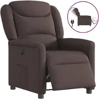 vidaXL Relaxsessel Elektrisch Dunkelbraun Stoff