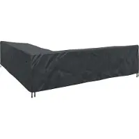 vidaXL Möbelbezug Schwarz 325 x 325 x 80 cm 600D Oxford Stoff
