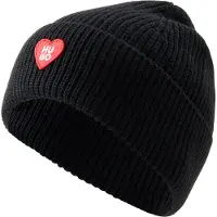 HUGO Beanie "Sentialy Hat" mit Logo-Aufnäher
