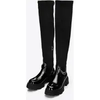 WITTCHEN Damen-Lackleder-Stiefeletten mit Kette