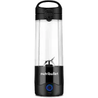 NutriBullet NBP003B, Tragbarer Mixer, 0,475 l, Pulsfunktion, Eis-Crusher, 0,4237 m, Schwarz