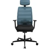 Schäfer Shop SSI PROLINE NEW WORK Bürodrehstuhl Netz Petrol, mit Kopfstütze, Gestell Schwarz