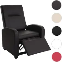 Mendler Fernsehsessel Denver Basic, Relaxsessel Relaxliege Sessel, Kunstleder coffee