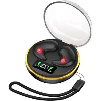 Avizar , Schlaf In-Ears ultraflach Bluetooth mit LED Case leise, Schwarz