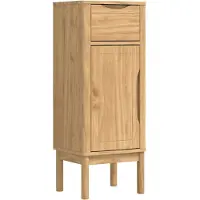 vidaXL Badezimmerschrank mit Regal FLORO Wachsbraun 35 x 30 x 90 cm
