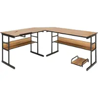 Helloshop26 Modernen vielseitigen verstellbaren Eckschreibtisch in der Form von l 170 x 150 x 75 cm