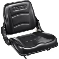 Vevor Universal Traktorsitz aus PVC-Kunstleder und Polyurethanschaum Traktor Schleppersitz mit verstellbarer Rückenlehne und Mikro-Sicherheitsschalter Treckersitz Fahrersitz 160–340mm Schlitz