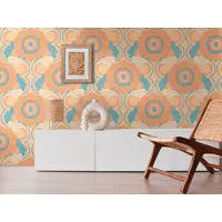 A.S. Création Vliestapete "Retro Chic Blumen-Tapete Mustertapete Vintage Blumen" matt strukturiert Vliestapete Blattmuster für Schlafzimmer Küche Wohnzimmer Blumen Flur