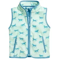 Playshoes Fleece-Weste Pferde in Türkis | Gr.: 92