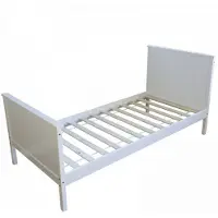 Homestyle4u Holzbett 90x200 Kinder mit Lattenrost Kinderbett Kiefer massiv Einzelbett aus Bettgestell Weiß