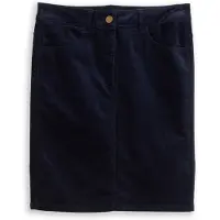 Tom Tailor Damen Rock aus Samt, blau, Uni, Gr. 42