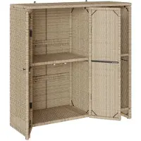 vidaXL Aufbewahrungsschrank mit Regal Beige 100 x 36 x 102 cm Rattan
