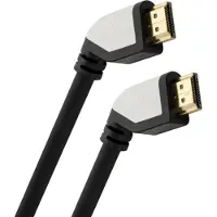 OEHLBACH Shape Magic 18 Gbit/s Stecker Abgewinkelt HDMI auf 2 x HDMI Type A (Standard) 2,2 m (Schwarz, Grau)
