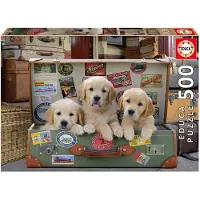 Educa - Hunde im Koffer 500 Teile Puzzle