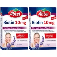 Abtei Biotin 10 mg Tabletten x2 2x30 St