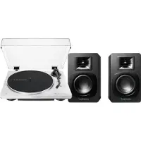 Audio-Technica AT-LP70xBT Weiß + ATH-SP3X Schwarz