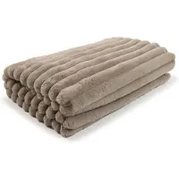 Magma Heimtex Magma Plaid Raya 140x200 cm | taupe - grau