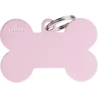 My Family Bone Aluminium ID-Hundetag pink, 4.8x3.1cm (1 Stk)