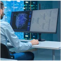 Ergotron Dual Monitorarm LX 45-509-224, für 2 Monitore, bis 40″, bis 20 kg, VESA Halterung, höhenverstellbar, schwarz