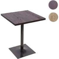 Mendler Bistrotisch HWC-H10, Bartisch Thekentisch, Industrial Gastronomie Ulme Holz MVG-zertifiziert 76x60x6 72482