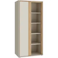 Forte Mehrzweckregal , beige (mauvella eiche, kashmir beige), B:76,3cm H:164,9cm T:50,2cm, Holzwerkstoff, Regale, Mehrzweckregal, B/H/T 76,3/164,9/50,2