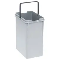 Franke Waste bin, 8 l, Rechteckig, Kunststoff, Grau, 220 mm, 160 mm