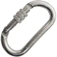Kong Italy Oval Alu Classic Screwed Snap Hook Silber