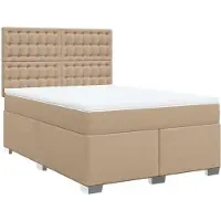 Syfax Boxspringbett Matratze Cappuccino-Braun 160x200 cm Kunstleder