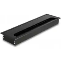DeLOCK Kabeldurchführung für Tischeinbau mit Bürste 280 x 80 x 28 mm schwarz