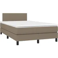Syfax Boxspringbett mit Matratze Taupe 120x190 cm Stoff
