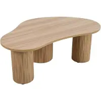Oviala Couchtisch aus MDF mit beigem Melamindekor - Maeve