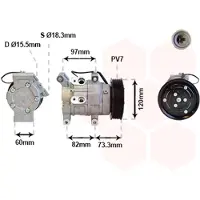 VAN WEZEL 5300K625 10S11C Klimaanlage Klimakompressor PAG 46 R134a für TOYOTA HILUX III Pick-up (TGN1, GGN2, GGN1, KUN2, KUN1)