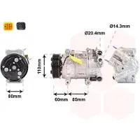 VAN WEZEL Kompressor, Klimaanlage 4001K701
