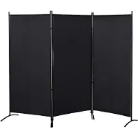 HOMCOM Paravant-253L x 50B x 182H cm-Schwarz | Gr.: onesize