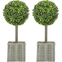 HOMCOM Kunstpflanze-Ø15 x 50H cm-Grün | Gr.: onesize